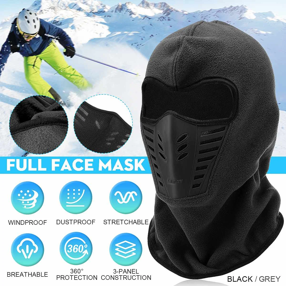 Winter Face Neck Warmer Helmet Hat Full Face Mask Motorcycle Motorbike Face Neck Balac Ski Anti-dust Windproof Outdoor
Winter Face Neck Warmer Helmet Hat Full Face Mask Motorcycle Motorbike Face Neck Balac Ski Anti-dust Windproof Outdoor