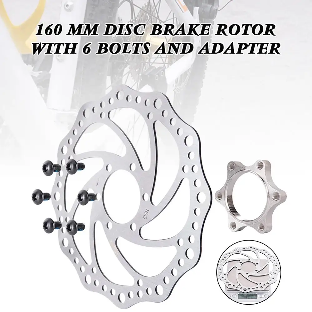 160mm Disc Brake Rotor with 6 Bolts Stainless Steel Bicycle Rotors for MTB Road Bikes bike accessories
160mm Disc Brake Rotor with 6 Bolts Stainless Steel Bicycle Rotors for MTB Road Bikes bike accessories