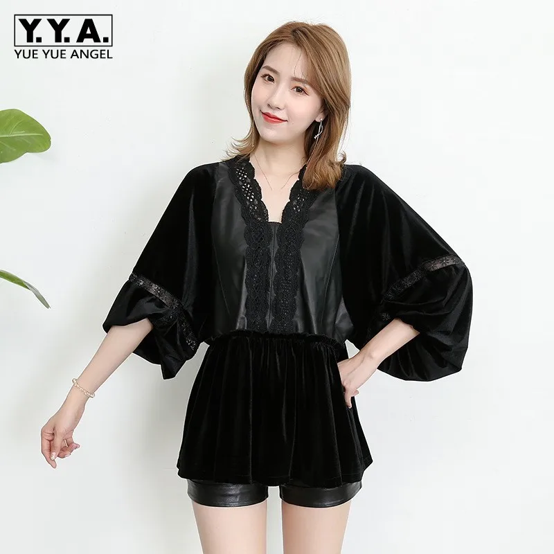 Loose Lantern Sleeve Elegant Womens New Fashion Casual Shirt Korean Style Office Lady Spliced Pullover Vintage Loose Blouse
Loose Lantern Sleeve Elegant Womens New Fashion Casual Shirt Korean Style Office Lady Spliced Pullover Vintage Loose Blouse
