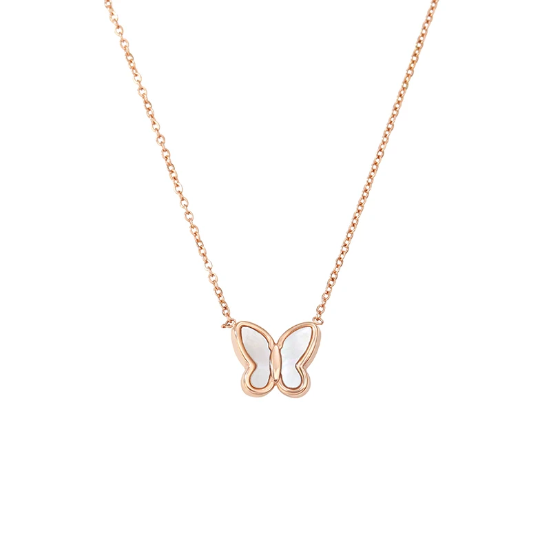 Titanium Steel Chain Butterfly White Fritillary Necklaces For Women Korean Style Pendant Necklace Trend Fashion Jewelry 2021 New
Titanium Steel Chain Butterfly White Fritillary Necklaces For Women Korean Style Pendant Necklace Trend Fashion Jewelry 2021 New