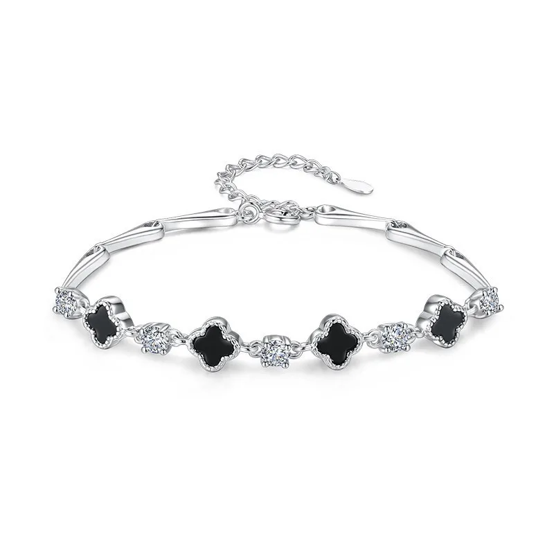 ADGG Vintage Clover Bracelet In Rose/White With Black Agate Zirconia For Women/Girl Wedding Party Jewelry Gift
ADGG Vintage Clover Bracelet In Rose/White With Black Agate Zirconia For Women/Girl Wedding Party Jewelry Gift