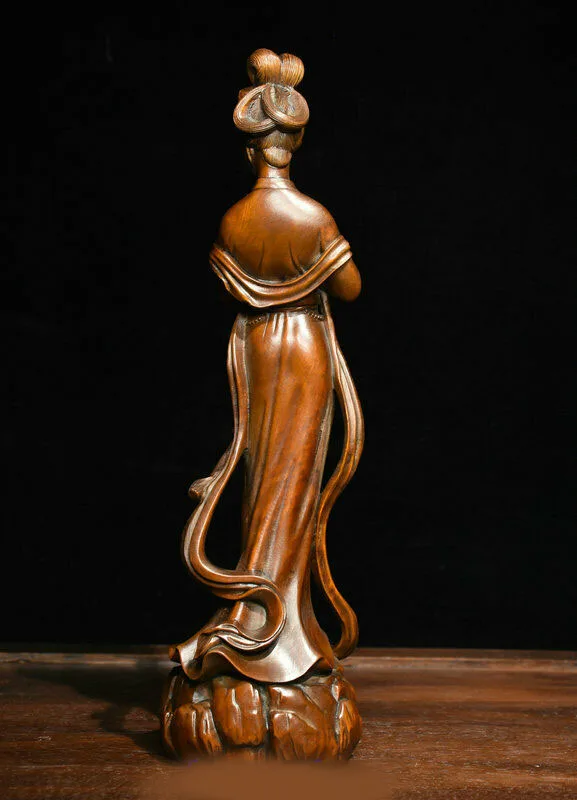 wedding decoration Old Chinese Boxwood Wood Carved Classical beauty Woman Belle Serve Tea Statue
wedding decoration Old Chinese Boxwood Wood Carved Classical beauty Woman Belle Serve Tea Statue