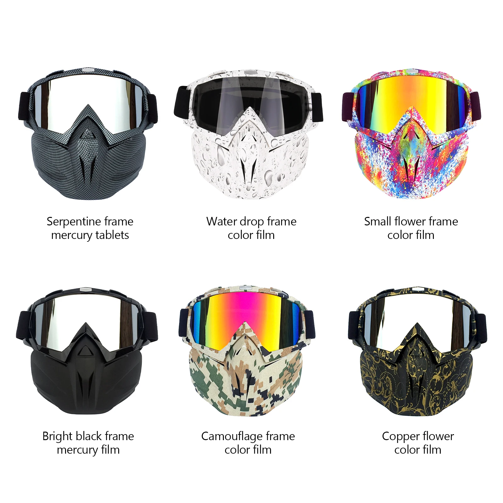 Ski Snowboard Glasses Snowmobile Skiing Goggles Windproof Skiing Glass Riding Sunglasses with Mouth Filter Earware
Ski Snowboard Glasses Snowmobile Skiing Goggles Windproof Skiing Glass Riding Sunglasses with Mouth Filter Earware