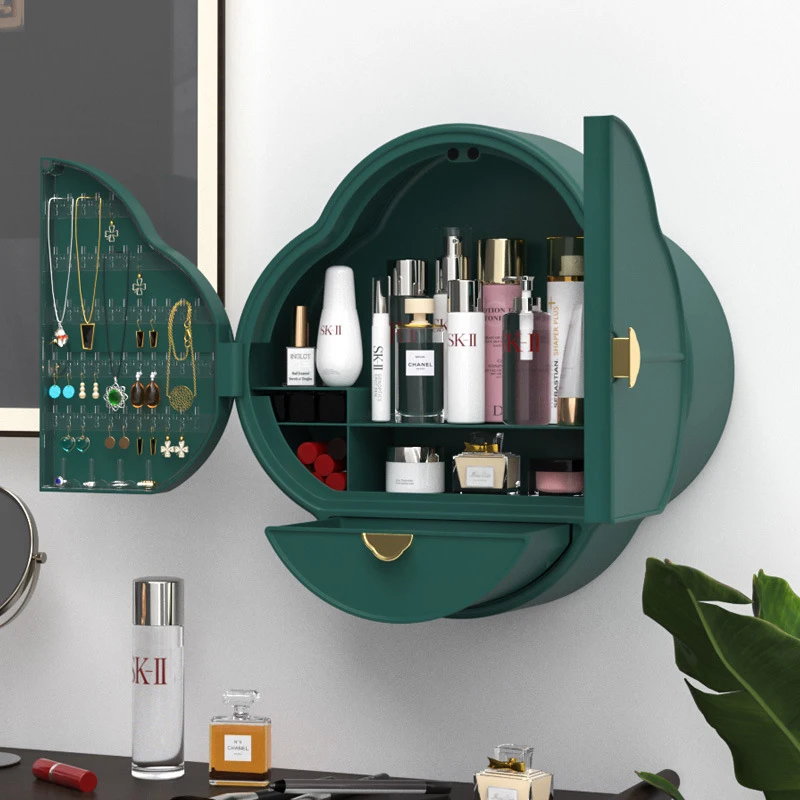 New Bathroom Wall-Mounted Makeup Organizer Large Capacity Jewelry Cosmetic Storage Box Containers Women Skin Care Beauty Rack
New Bathroom Wall-Mounted Makeup Organizer Large Capacity Jewelry Cosmetic Storage Box Containers Women Skin Care Beauty Rack