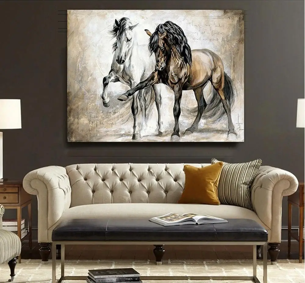 Modern Simplicity of Abstract Double Horse Canvas Paintings Wall Art Canvas for Living Room Bedroom Decoration No Framed
Modern Simplicity of Abstract Double Horse Canvas Paintings Wall Art Canvas for Living Room Bedroom Decoration No Framed