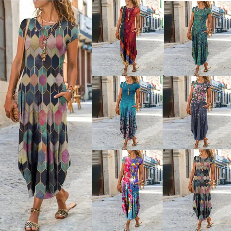 Vintage Boho Vintage Dresses For Women 2021 Summer Floral Print Sundress Elegant Party Plus Size Bohemian Long Dress Maxi Robe
Vintage Boho Vintage Dresses For Women 2021 Summer Floral Print Sundress Elegant Party Plus Size Bohemian Long Dress Maxi Robe