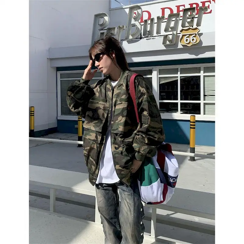 Baseball jacket camouflage vintage women's top clothes autumn winter American men oversize loose coat all-match windbreaker coat
Baseball jacket camouflage vintage women's top clothes autumn winter American men oversize loose coat all-match windbreaker coat