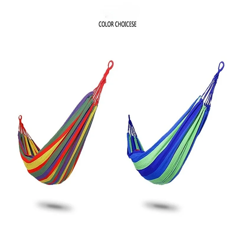 Double Outdoor Sports and Leisure Travel Canvas Pure Cotton Thick and Bold Hammock Children Swing Camping Hammock 
Double Outdoor Sports and Leisure Travel Canvas Pure Cotton Thick and Bold Hammock Children Swing Camping Hammock