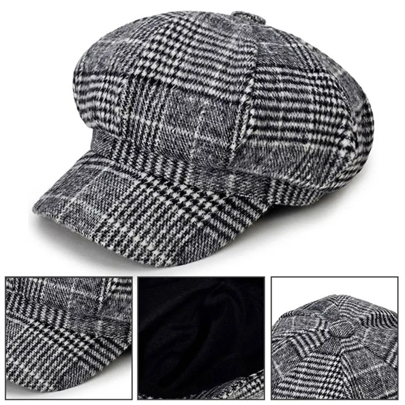 2020 Autumn Winter New Wool Women Vintage Plaid Beret Fashion Octagonal Casual Boinan Brand Women's British Style Caps
2020 Autumn Winter New Wool Women Vintage Plaid Beret Fashion Octagonal Casual Boinan Brand Women's British Style Caps