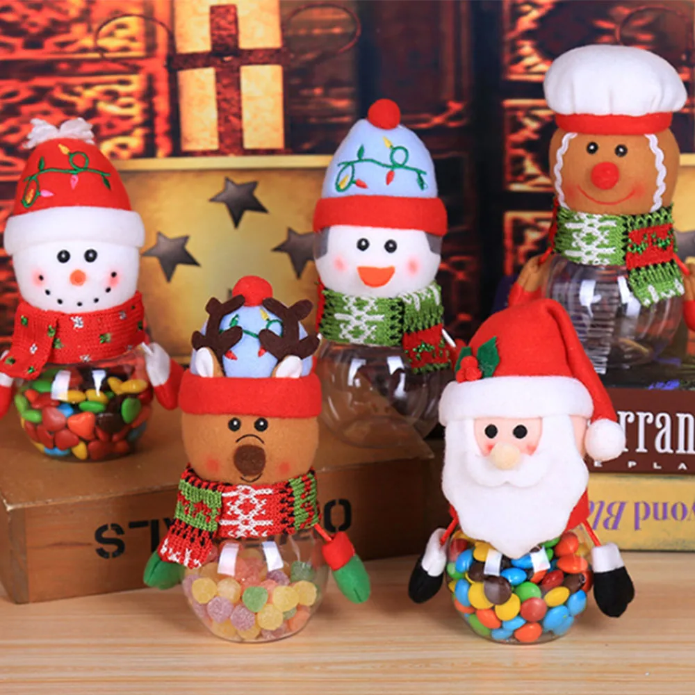 1PC Christmas Candy Jar Storage Bottle Santa Cartoon Box Xmas Sweets Transparent Plastic Box For Kids Gift Christmas Decorations
1PC Christmas Candy Jar Storage Bottle Santa Cartoon Box Xmas Sweets Transparent Plastic Box For Kids Gift Christmas Decorations