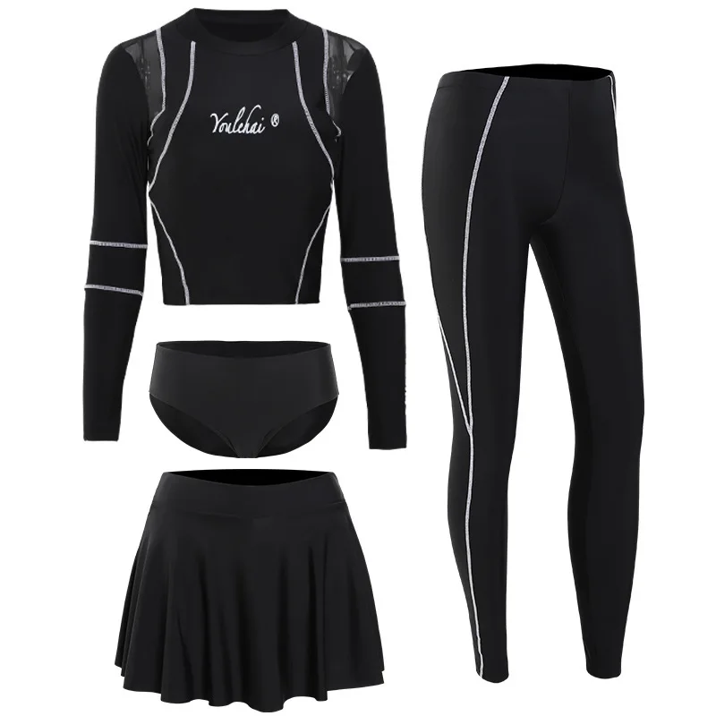 Rushguard Women Suit For Surfing Clothing Surf Shirt Swimming Four Piece Garment Drying Long Sleeve Pants Couples Patchwork
Rushguard Women Suit For Surfing Clothing Surf Shirt Swimming Four Piece Garment Drying Long Sleeve Pants Couples Patchwork