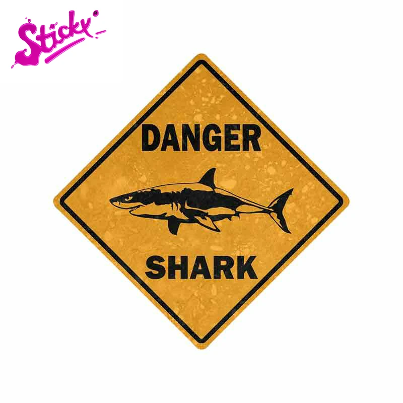

STICKY Danger Sign Area Surf Warning Plaques & Signs Car Sticker Decal Decor Motorcycle Off-road Trunk Guitar Laptop PVC Vinyl