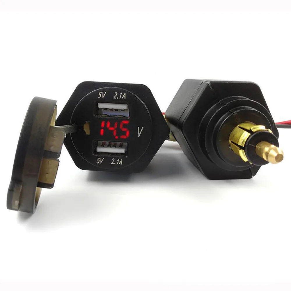 Onever 4.2A 12V Motorcycle Dual USB Charger Power Adapter for R1200GS R1200RT R1250GS F650GS Waterproof Charger Socket
Onever 4.2A 12V Motorcycle Dual USB Charger Power Adapter for R1200GS R1200RT R1250GS F650GS Waterproof Charger Socket