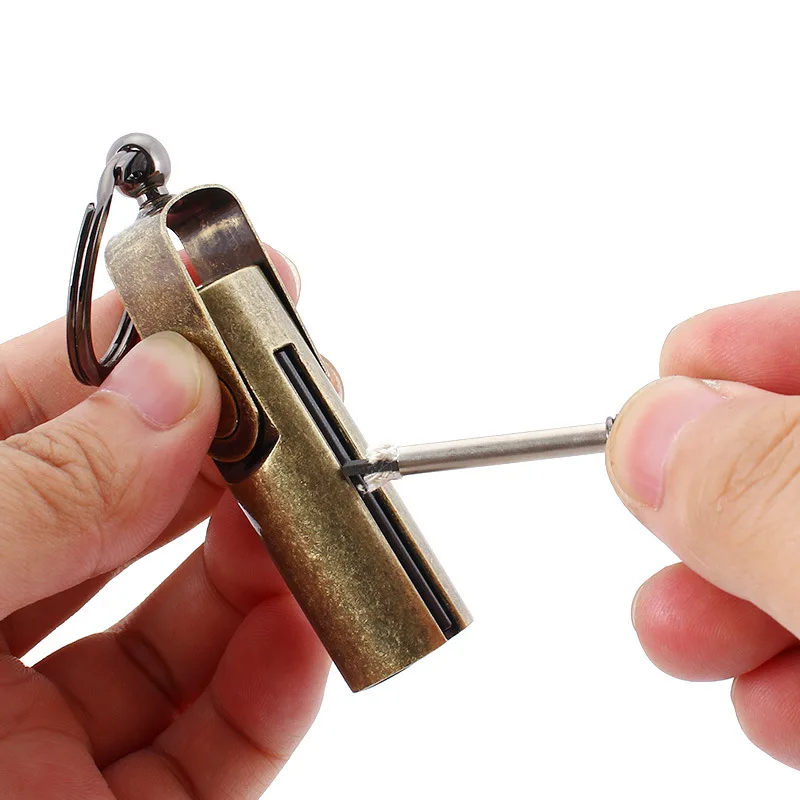 Outdoor permanent match kerosene lighter portable waterproof compact lighter camping survival tool men's keychain gadget
Outdoor permanent match kerosene lighter portable waterproof compact lighter camping survival tool men's keychain gadget