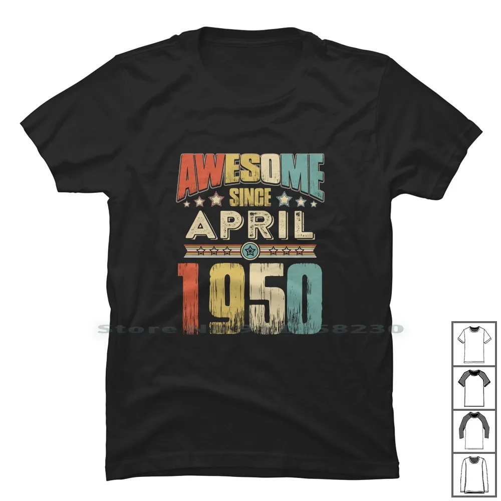Потрясающе с апреля 1950 года, футболка из 100% хлопка, потрясающе с апреля примерно 1950 года, без нас, так жаль, привет
Потрясающе с апреля 1950 года, футболка из 100% хлопка, потрясающе с апреля примерно 1950 года, без нас, так жаль, привет