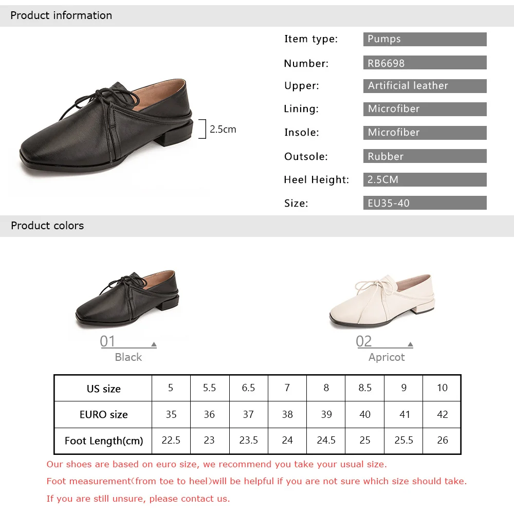 Roni Bouker New Spring Women's Casual Low Heel Pumps Woman Working Soft Shoes Women Black White Flat Shoe Dropshipping
Roni Bouker New Spring Women's Casual Low Heel Pumps Woman Working Soft Shoes Women Black White Flat Shoe Dropshipping