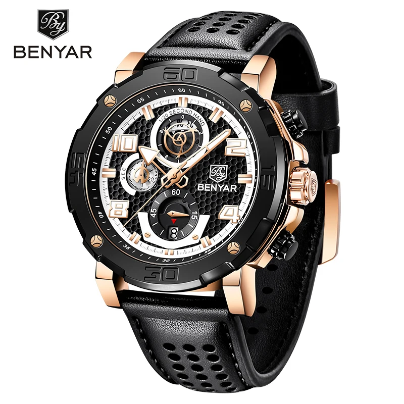 BNEYAR Top Brand Chronograph Men Watch Waterproof Stainless Steel Men Quartz Wristwatches 48mm Large Dial Leather Military Watch
BNEYAR Top Brand Chronograph Men Watch Waterproof Stainless Steel Men Quartz Wristwatches 48mm Large Dial Leather Military Watch