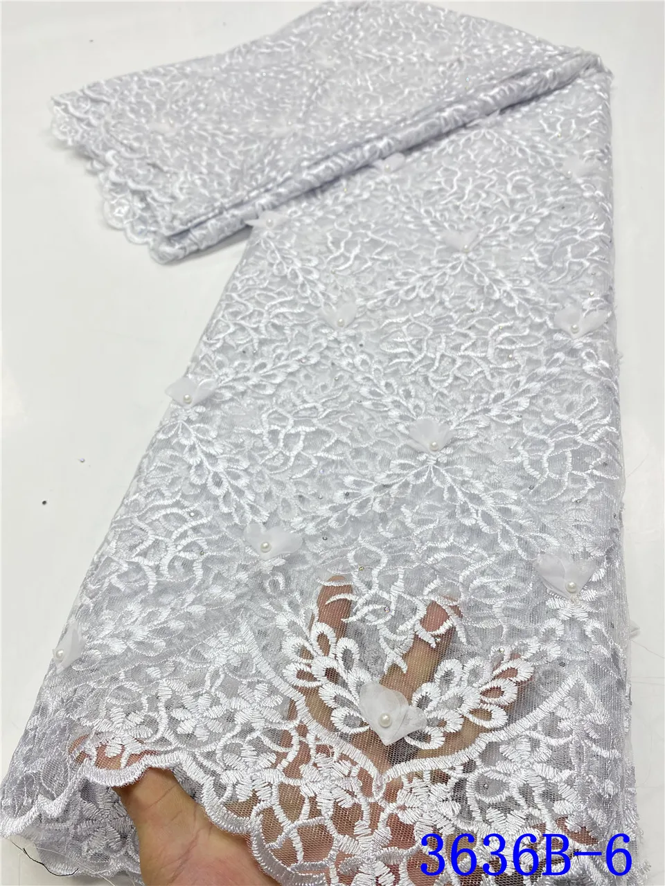 Hot Sale African French Mesh Tulle Lace Fabric 3D Flower Lace Fabric with Beads Nigeria Mesh Net Lace for Sewing Cloth APW3636B
Hot Sale African French Mesh Tulle Lace Fabric 3D Flower Lace Fabric with Beads Nigeria Mesh Net Lace for Sewing Cloth APW3636B