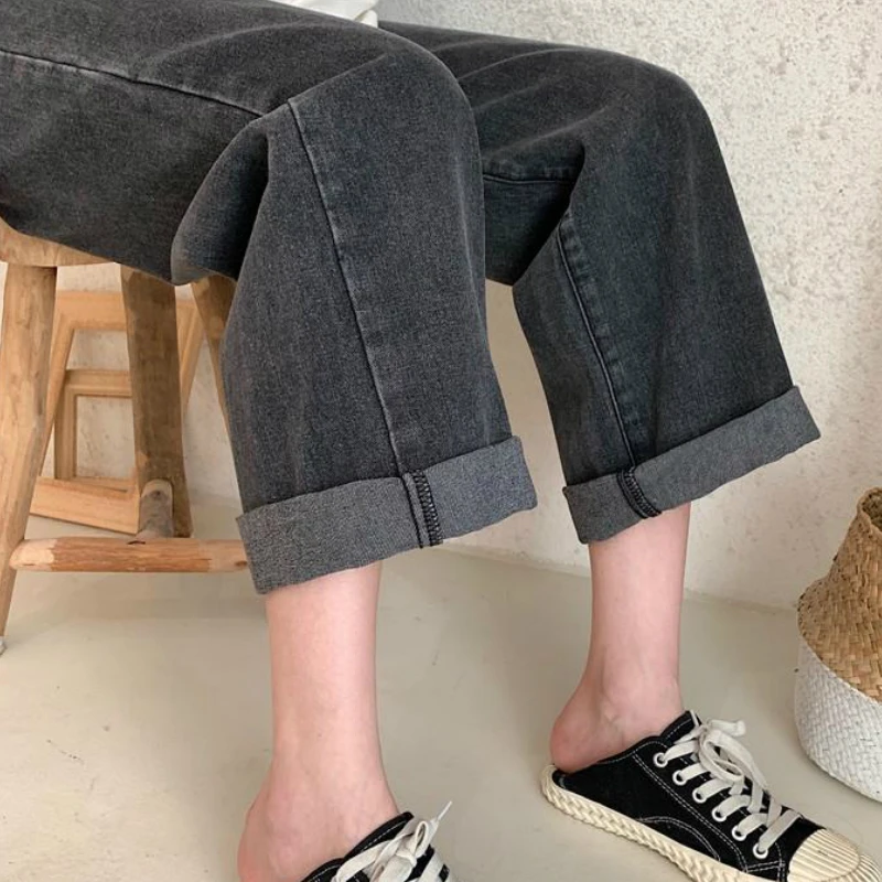 High Waist Jeans Women Wide Leg Denim Trousers Chic Simple Office Lady Casual Womens Streetwear Vintage Highs Quality Fashion
High Waist Jeans Women Wide Leg Denim Trousers Chic Simple Office Lady Casual Womens Streetwear Vintage Highs Quality Fashion