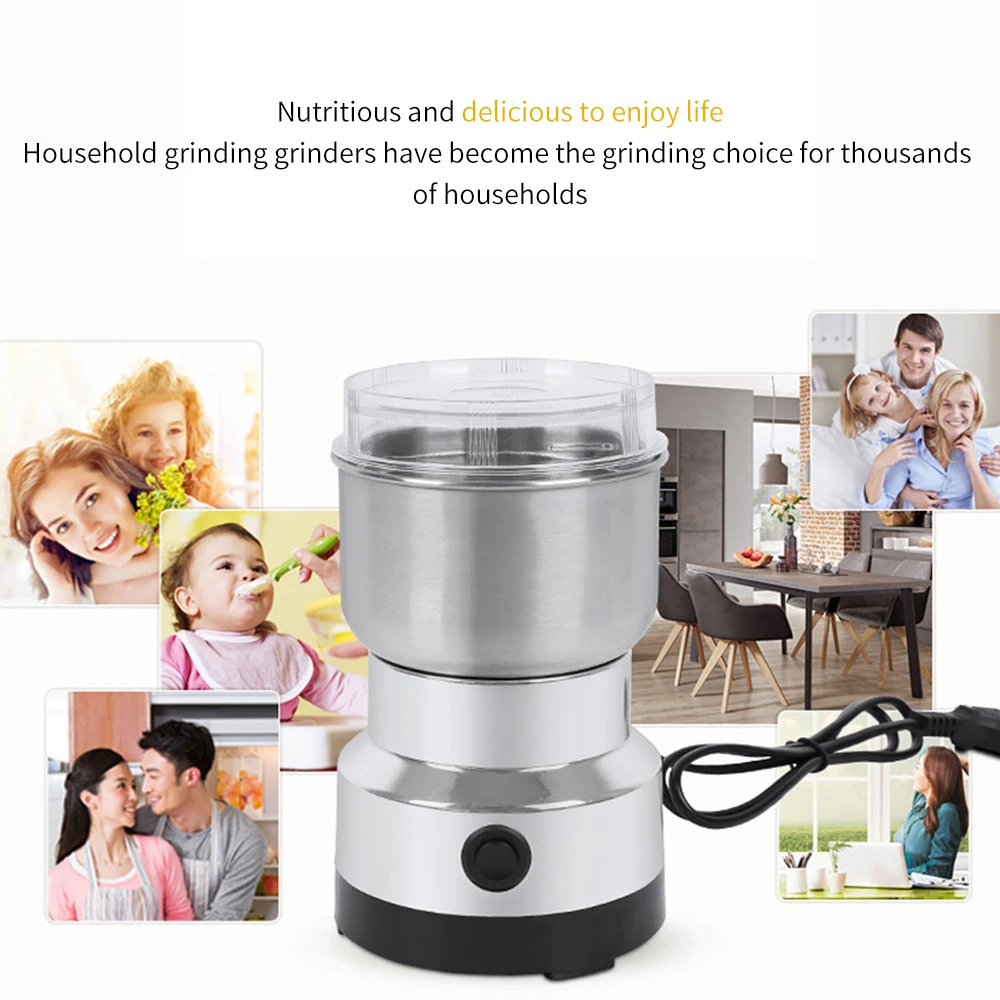 Grinding 100~200W Coffee Nuts Grinder Grinder Multifunction Pumppres Stainless Steel
Grinding 100~200W Coffee Nuts Grinder Grinder Multifunction Pumppres Stainless Steel