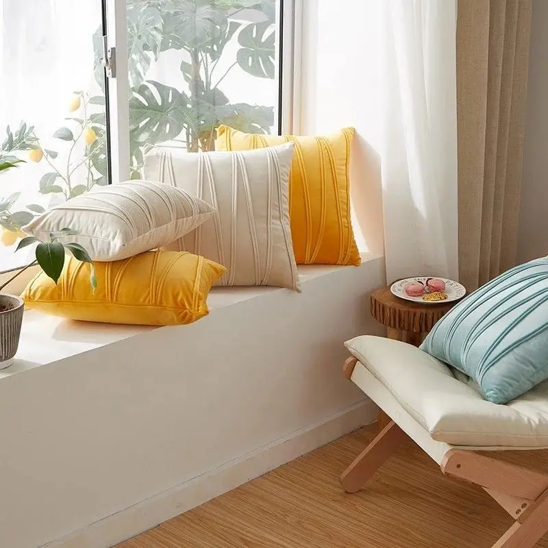 Decoration nordica home Cushion Cover Decorative Pillows cover for Sofa Elegant Nordic Home decor soft Velvet stripe 45x45
Decoration nordica home Cushion Cover Decorative Pillows cover for Sofa Elegant Nordic Home decor soft Velvet stripe 45x45