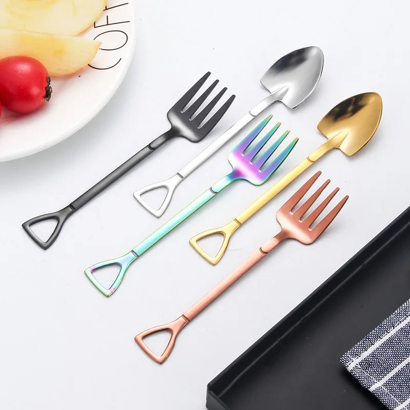 Shovel spoon 4 pcs stainless steel engineering shovel coffee ice cream spoon fork retro cute spoon kitchen gadget tableware
Shovel spoon 4 pcs stainless steel engineering shovel coffee ice cream spoon fork retro cute spoon kitchen gadget tableware