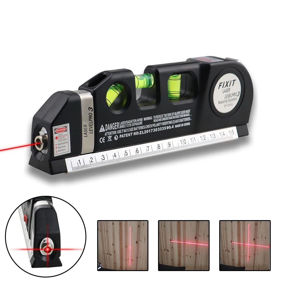 Red Laser Level Horizon Vertical Measure 8FT Aligner Standard and Metric Rulers Multipurpose Measure Level Laser Leveler Bubbles
Red Laser Level Horizon Vertical Measure 8FT Aligner Standard and Metric Rulers Multipurpose Measure Level Laser Leveler Bubbles