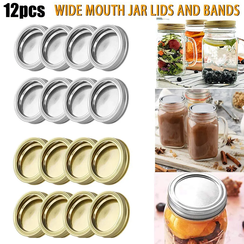 87mm/70mm Rust-proof And Leak-proof Stainless Steel Canning Lids And Bands Mouth/Wide For Mason. Lids Jar Kitchen Dining Access
87mm/70mm Rust-proof And Leak-proof Stainless Steel Canning Lids And Bands Mouth/Wide For Mason. Lids Jar Kitchen Dining Access