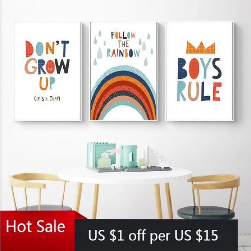 Boy Rule Rainbow Painting Wall Painting Nordic Style Art Posters and Prints Home Wall Interior Decoration Kids Interior Decora
Boy Rule Rainbow Painting Wall Painting Nordic Style Art Posters and Prints Home Wall Interior Decoration Kids Interior Decora