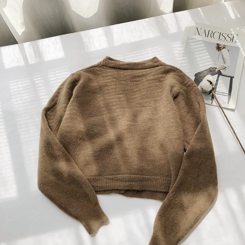 Women Cardigan Knitted Cardigans Sweater Fashion Autumn Long Sleeve Loose Coat Casual Button Thick V Neck Solid Female Tops
Women Cardigan Knitted Cardigans Sweater Fashion Autumn Long Sleeve Loose Coat Casual Button Thick V Neck Solid Female Tops