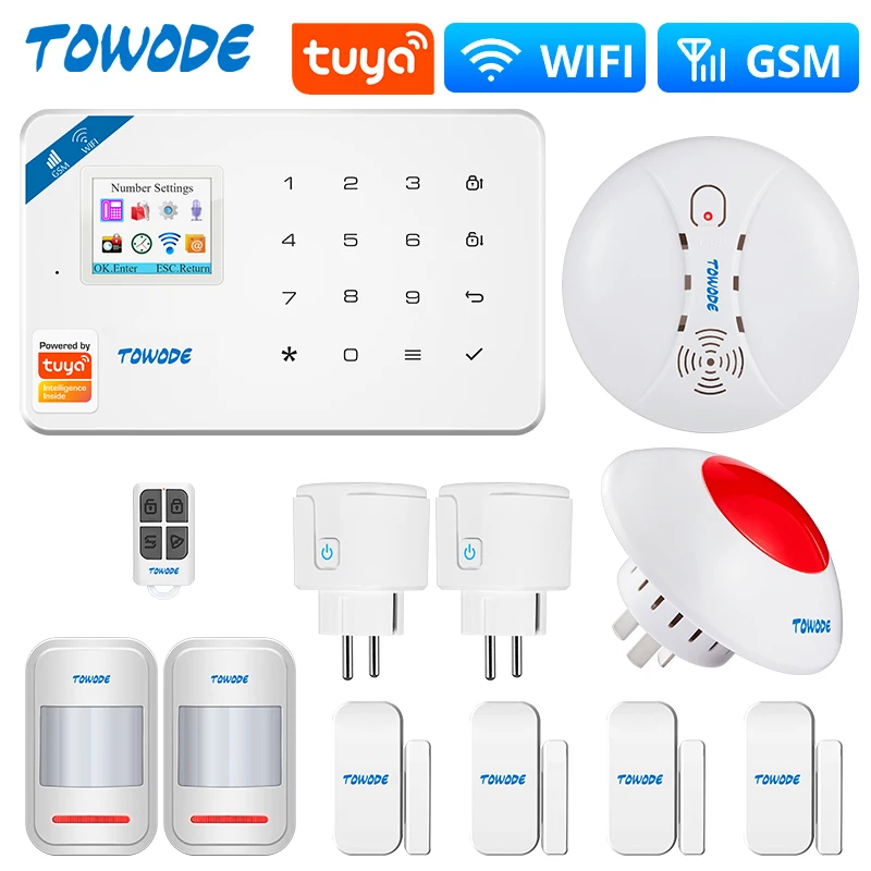 Система сигнализации TOWODE W181 Tuya, умная система безопасности с Wi-Fi, GSM, работает с Alexa Home, с датчиком движения, дыма, дверей, окон
Система сигнализации TOWODE W181 Tuya, умная система безопасности с Wi-Fi, GSM, работает с Alexa Home, с датчиком движения, дыма, дверей, окон