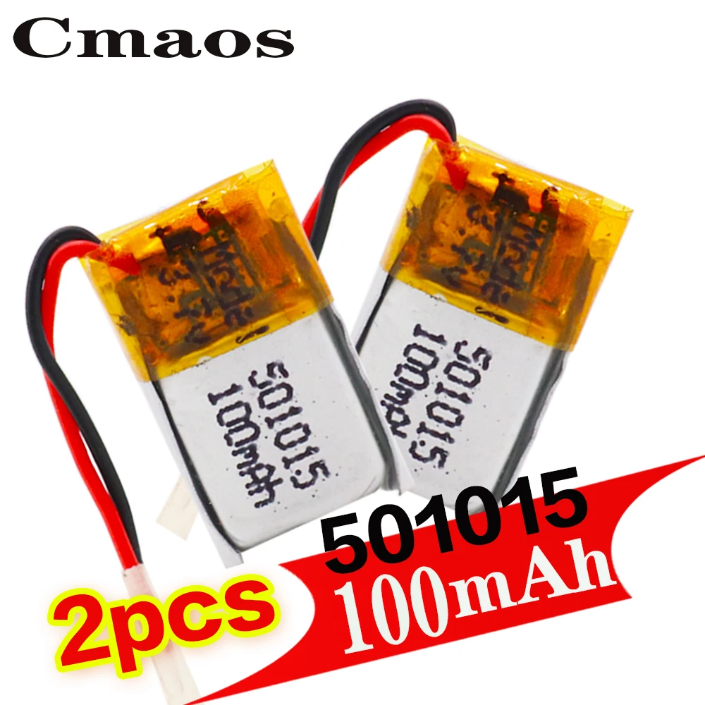 2 шт. 501015 100 мАч Lipo Cells 3 7 в телефон для MP3 MP4 MP5 GPS автомобильный рекордер