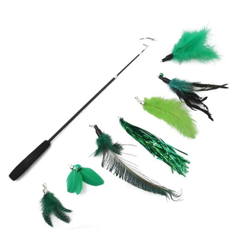 8Pcs/set Fishing Rod Kitten Cat Stick Peacock Feathers Teaser Interactive Toy For Pet Cat Supplies Retractable Interactive Cat
8Pcs/set Fishing Rod Kitten Cat Stick Peacock Feathers Teaser Interactive Toy For Pet Cat Supplies Retractable Interactive Cat