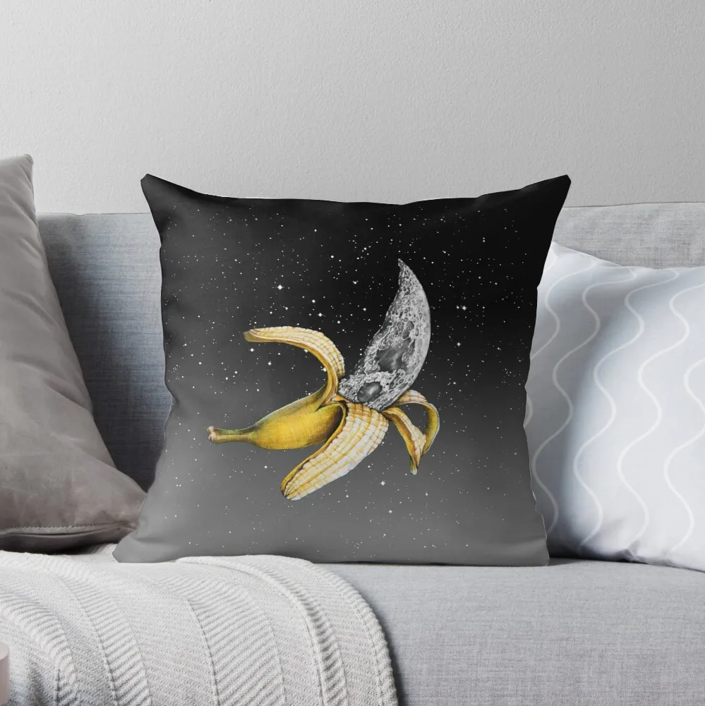 

Moon Banana! Throw Pillow Cushion Cover Polyester throw pillows case on sofa home living room car seat decor 45x45cm