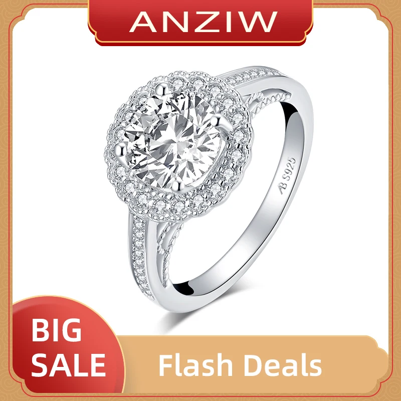 Fashion 925 Sterling Silver 2.0 CT Round Cut Halo Ring Engagement Simulated Diamond Women Wedding Silver Rings Jewelry
Fashion 925 Sterling Silver 2.0 CT Round Cut Halo Ring Engagement Simulated Diamond Women Wedding Silver Rings Jewelry