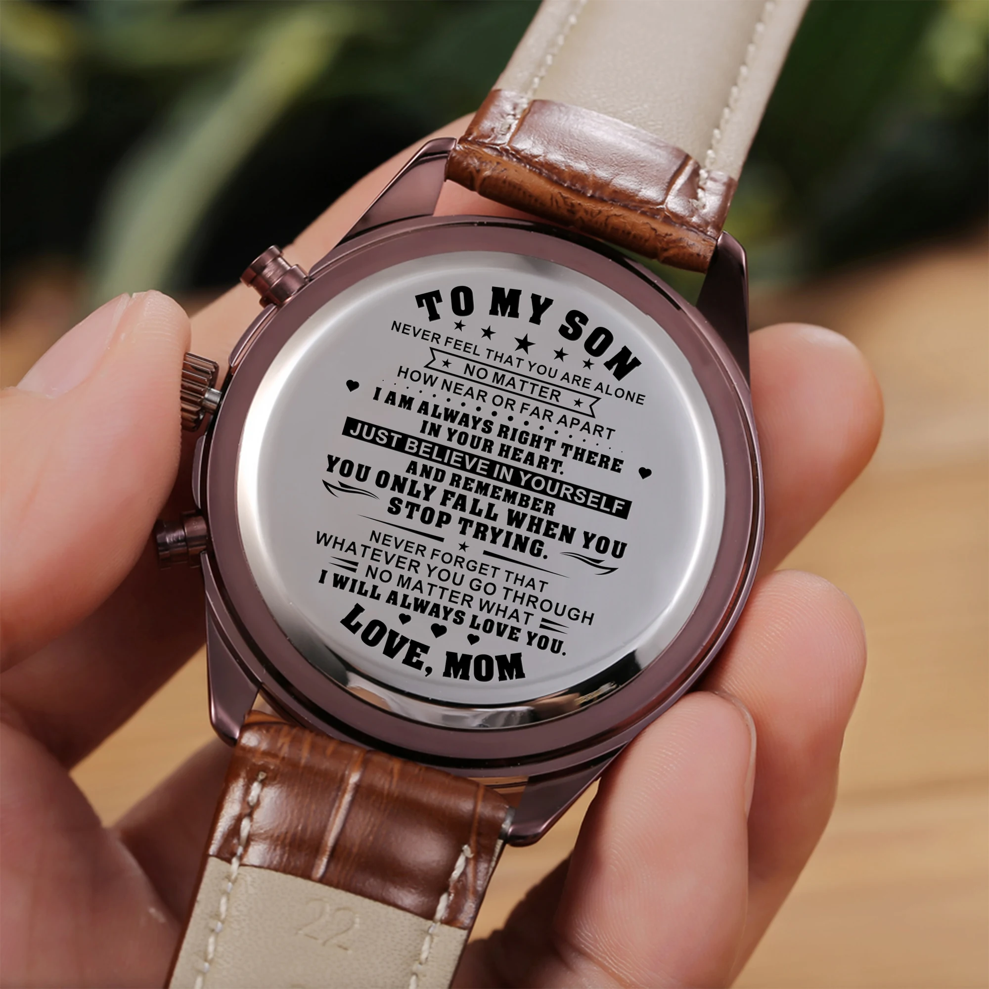 Mom To My Son Steel Sports Waterproof Men Watches Luxury Brand Leisure Male Wrist Watches Calendar 24-hours Dail AnalogChristmas
Mom To My Son Steel Sports Waterproof Men Watches Luxury Brand Leisure Male Wrist Watches Calendar 24-hours Dail AnalogChristmas