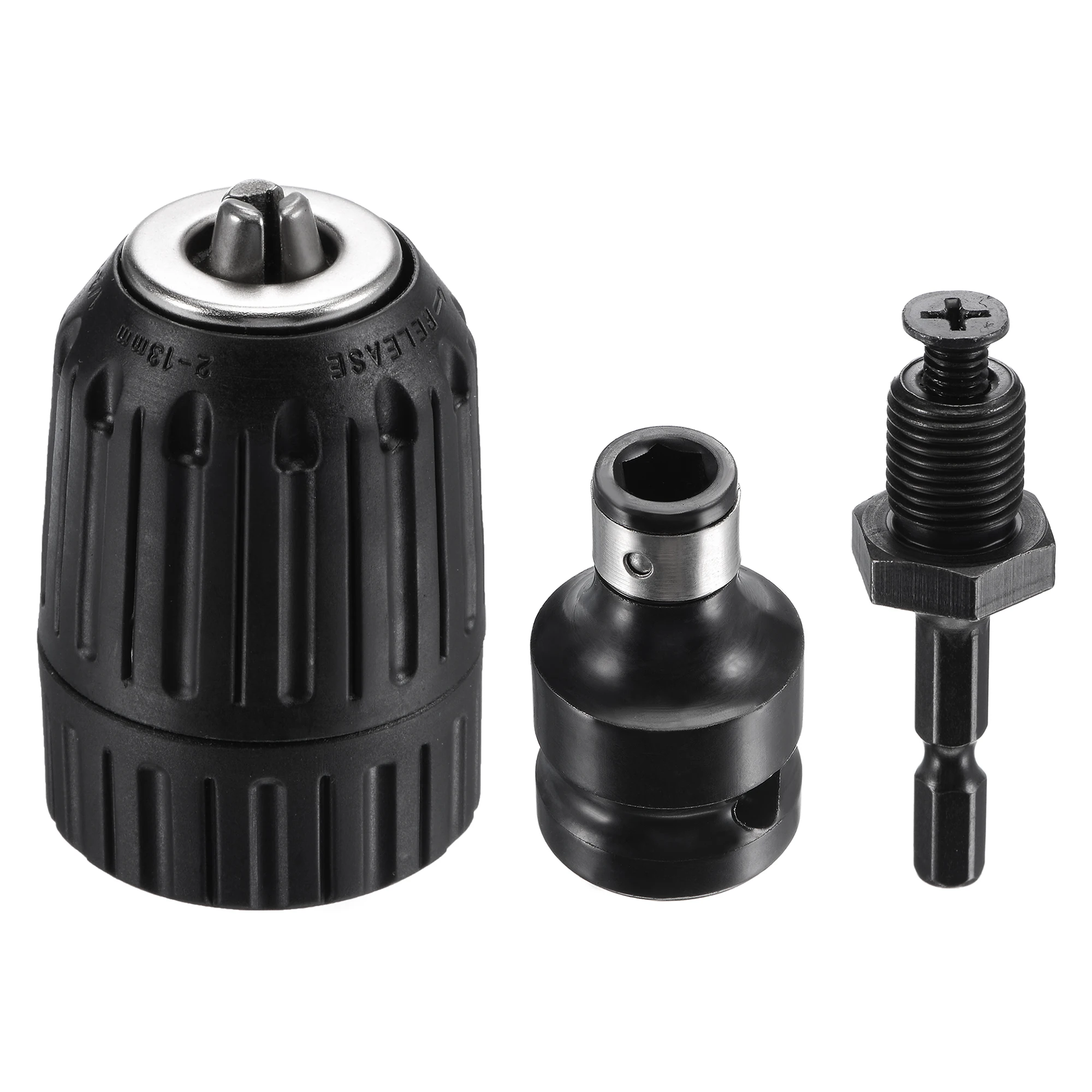 Uxcell Keyless Drill Chuck 2-13mm Capacity 1/2-20UNF Thread with Hex Shank Adapter 1/2" Socket Square Converter for Electric
Uxcell Keyless Drill Chuck 2-13mm Capacity 1/2-20UNF Thread with Hex Shank Adapter 1/2" Socket Square Converter for Electric