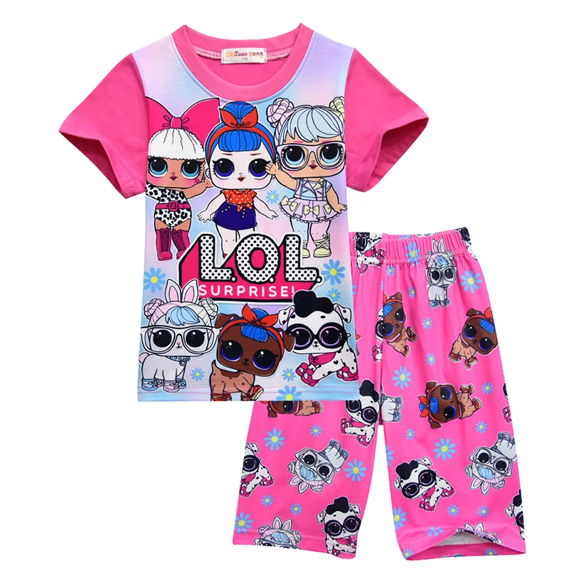 LOL Surprise Doll Girls Home Service Suit Cartoon Anime Figures Cute Pattern Pajamas Two Piece Short Sleeve Five Pants
LOL Surprise Doll Girls Home Service Suit Cartoon Anime Figures Cute Pattern Pajamas Two Piece Short Sleeve Five Pants