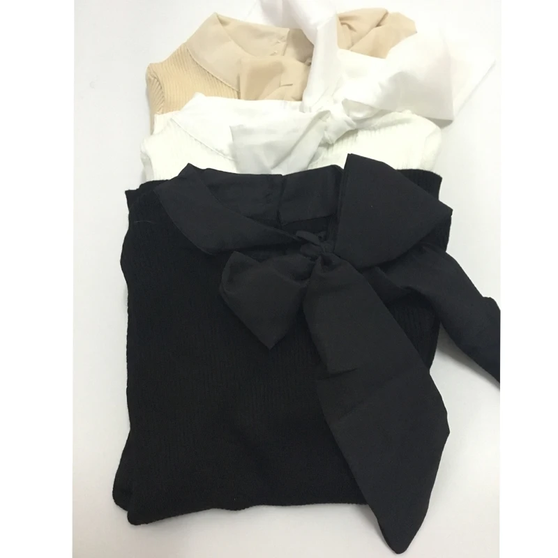 NEW Big Bow Collar Women Sweaters Korean Style Knitted Ladies Pullovers Flare Sleeve Elegant Sweater Tees One Size Belt Bow Tops
NEW Big Bow Collar Women Sweaters Korean Style Knitted Ladies Pullovers Flare Sleeve Elegant Sweater Tees One Size Belt Bow Tops