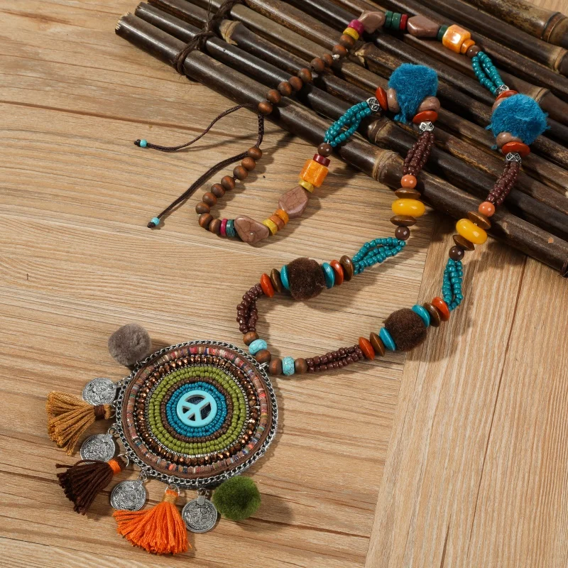 New Handmade Bohemia Style Women Necklace Fashion Long Pendant Necklaces Ethnic Feature Colthes Accessories Vintage Jewellery
New Handmade Bohemia Style Women Necklace Fashion Long Pendant Necklaces Ethnic Feature Colthes Accessories Vintage Jewellery
