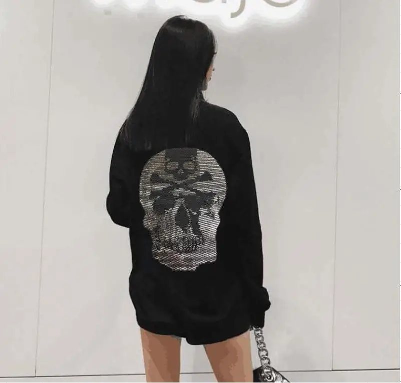 Rhinestone hoodies Women winter New Oversized Solid sweatshirt Casual Loose Korean O Neck Female Tops
Rhinestone hoodies Women winter New Oversized Solid sweatshirt Casual Loose Korean O Neck Female Tops