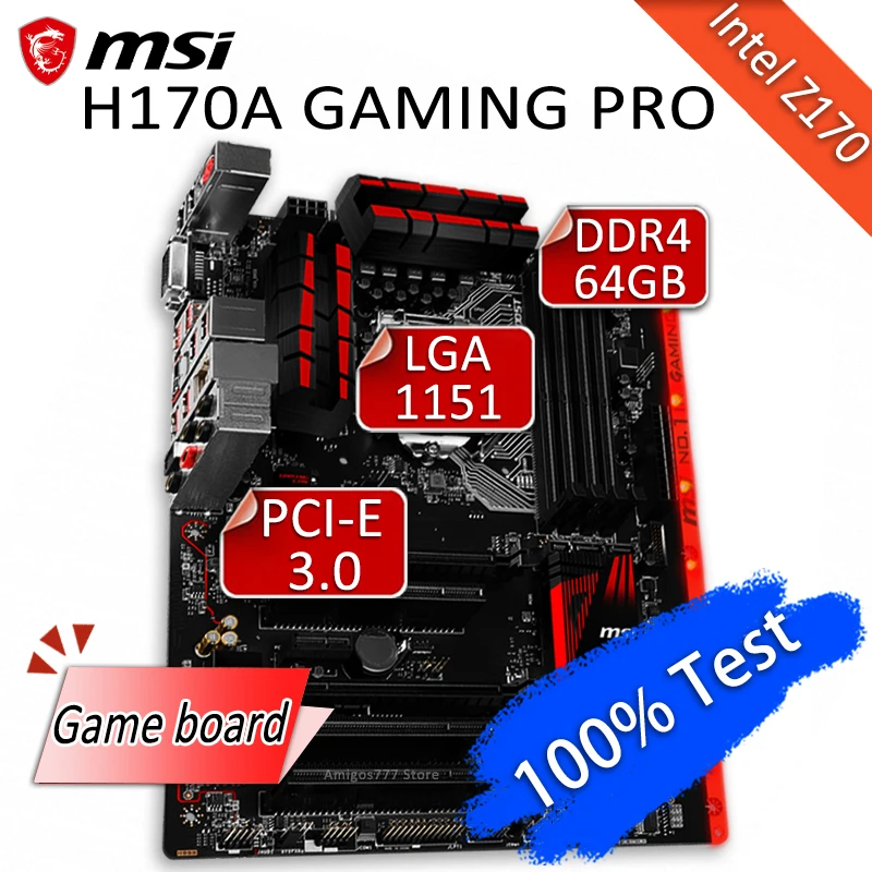 Материнская плата LGA 1151 MSI H170A GAMING PRO DDR4 Core i7/i5/i3 PCI-E 3 0 64 ГБ | Компьютеры и офис