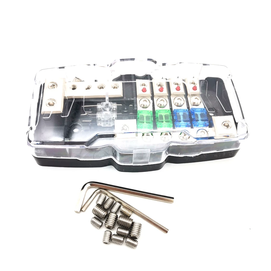 Car Audio Stereo ANL Fuse Holder Distribution 0/4ga 4 Way Fuses Box Block 30A
Car Audio Stereo ANL Fuse Holder Distribution 0/4ga 4 Way Fuses Box Block 30A