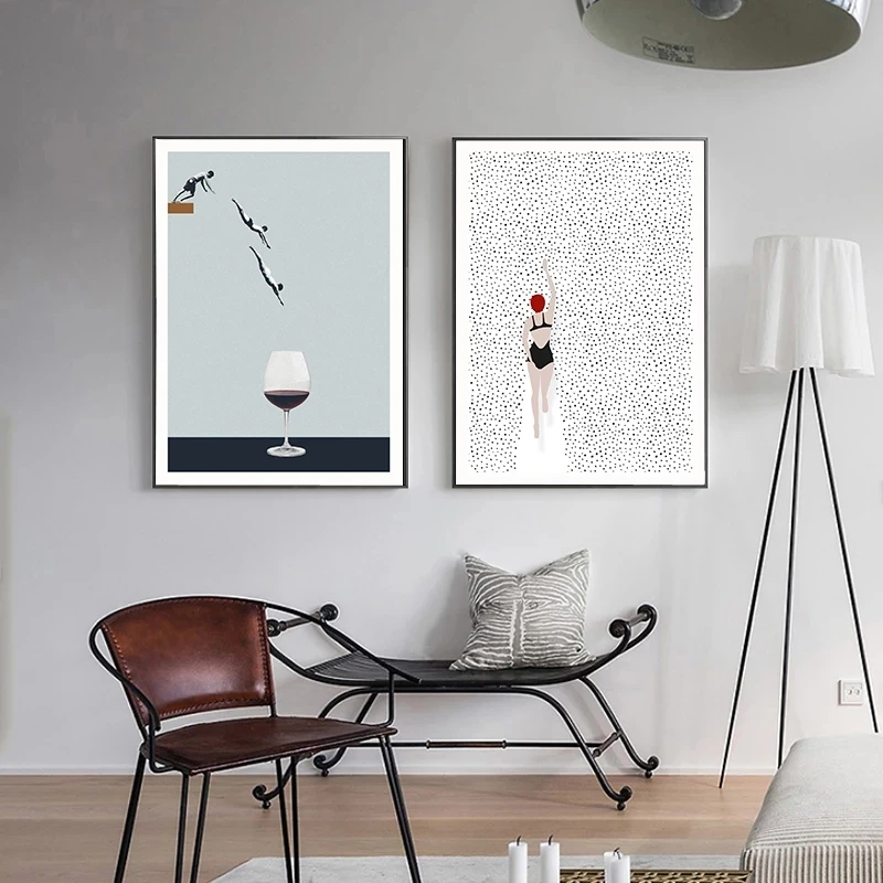 Nordic Posters Abstract Swim Wine Glass Wall Art Pictures for Living Room Bedroom Home Decorative Canvas Painting No Frame
Nordic Posters Abstract Swim Wine Glass Wall Art Pictures for Living Room Bedroom Home Decorative Canvas Painting No Frame