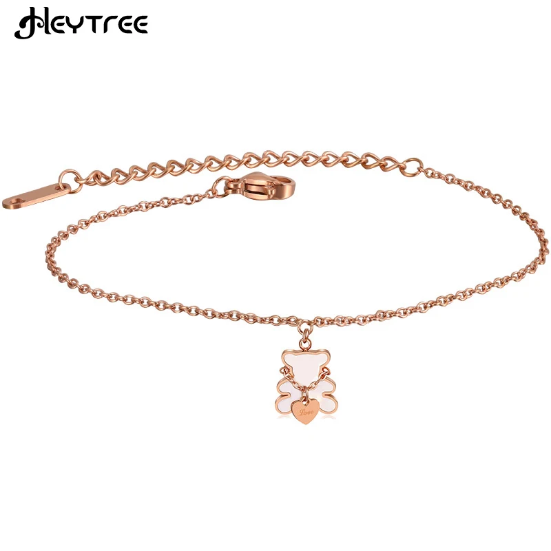 Heytree Luxury Classic Chain Women's Bracelet for Women Fashion Heart Bear Crystal Stainless Steel Bracelets Jewelry Party Gifts
Heytree Luxury Classic Chain Women's Bracelet for Women Fashion Heart Bear Crystal Stainless Steel Bracelets Jewelry Party Gifts