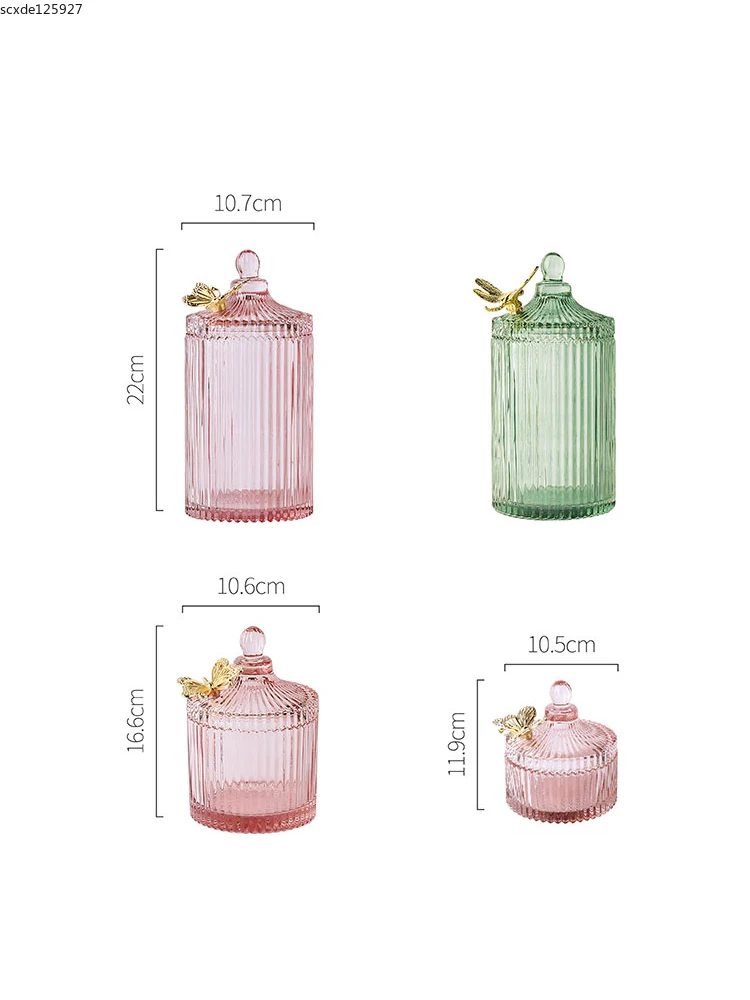 Creative Glass Dragonfly Candy Jar Pink Green Cotton Swab Jewelry Box Household Tea Dried Fruit Snacks Sealed Jar Home Ornaments
Creative Glass Dragonfly Candy Jar Pink Green Cotton Swab Jewelry Box Household Tea Dried Fruit Snacks Sealed Jar Home Ornaments
