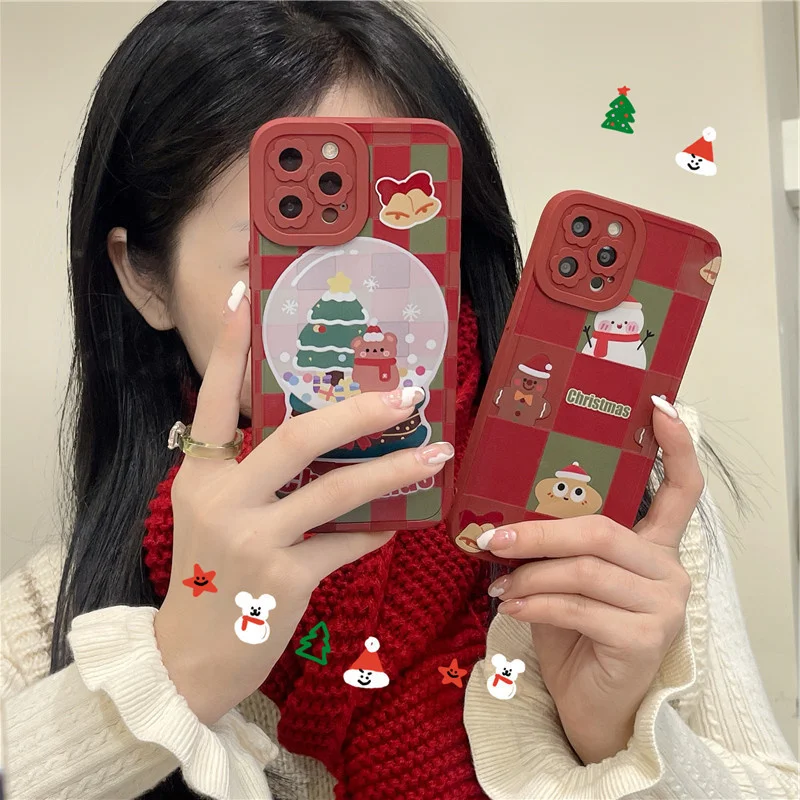 Red Christmas Bear Snowman Apple 13 / 12promax case XR for iPhone 11 / XS soft 8p women
Red Christmas Bear Snowman Apple 13 / 12promax case XR for iPhone 11 / XS soft 8p women