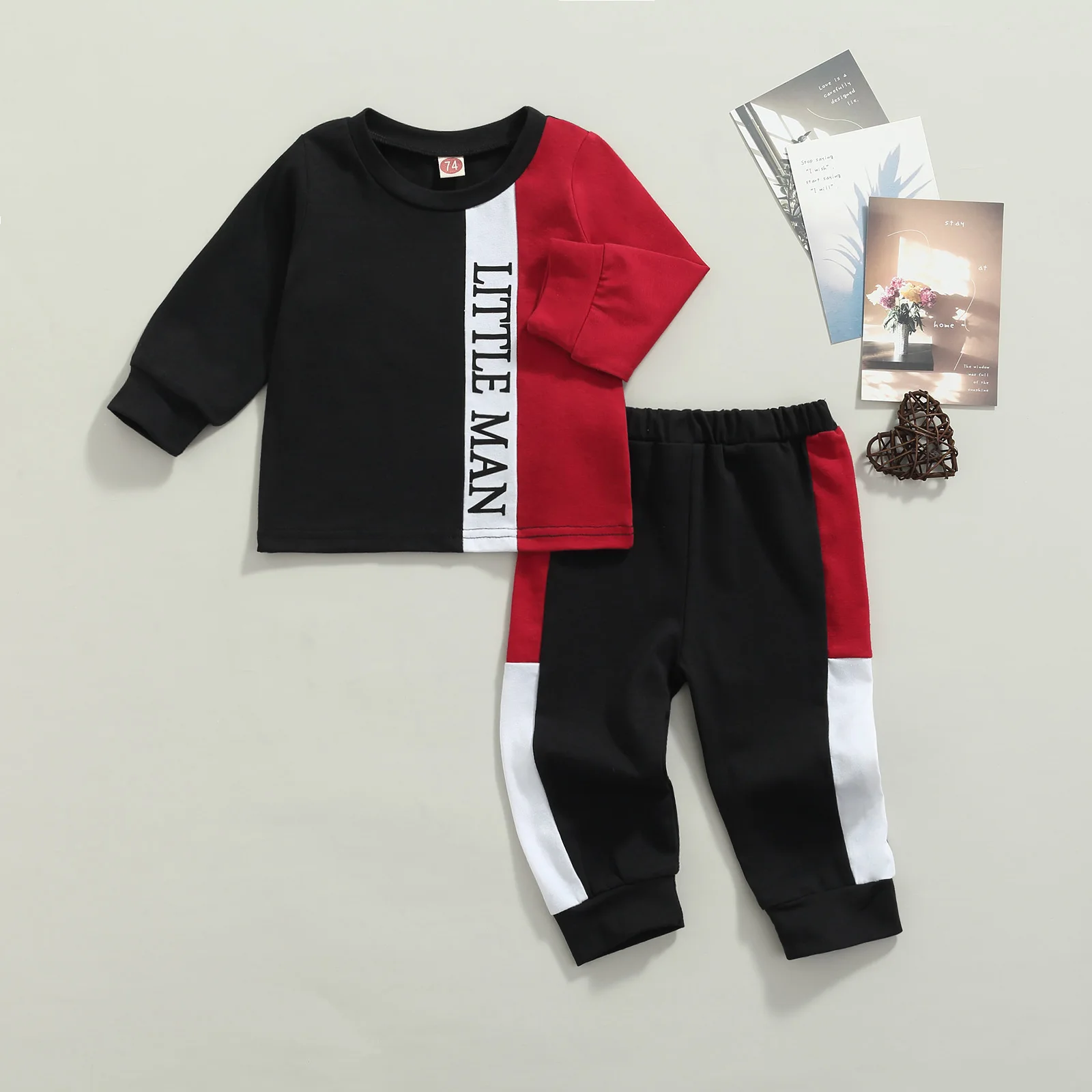 Комплект одежды с длинным рукавом для маленьких мальчиков, свитшот с надписью, штаны, повседневная одежда, Осенние костюмы
Комплект одежды с длинным рукавом для маленьких мальчиков, свитшот с надписью, штаны, повседневная одежда, Осенние костюмы