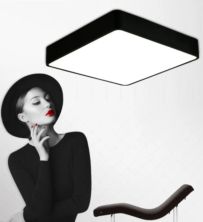 Modern square LED panel surface mounted ceiling light White/Black bathroom AC110-240V luminarias para
Modern square LED panel surface mounted ceiling light White/Black bathroom AC110-240V luminarias para