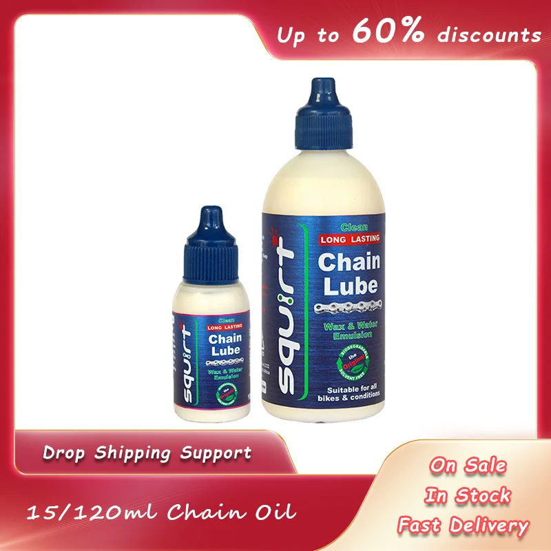 15/120ml Chain Oil Squirt Road Bike Mountain Waxy Dry Chain Maintenance Oil Bicycle Special Lubricant MTB Gear Dry Lube 
15/120ml Chain Oil Squirt Road Bike Mountain Waxy Dry Chain Maintenance Oil Bicycle Special Lubricant MTB Gear Dry Lube